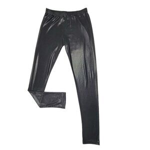 𝅺METALLIC Sheen Black Leggings -Size Small or Medium